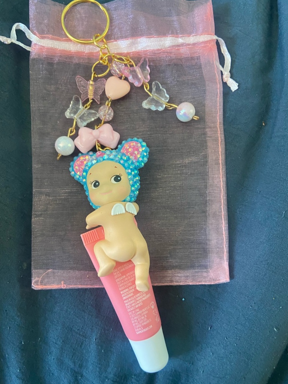 Sonny Angel Keychain with Lip gloss